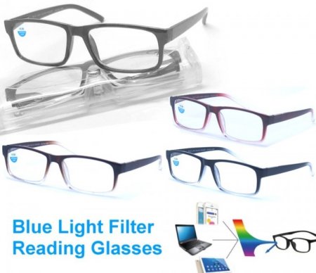 Blue Light Filter Reading Glasses Reading Glasses with Case in Display Box Package R9188/89-CD36