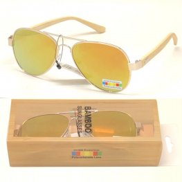 Aviator Bamboo Polycarbonate Sunglasses BA100 Aviator Bamboo Polycarbonate Sunglasses BA100