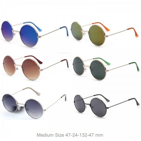 John Lenon Fashion Metal Sunglasses - Mixed 2 Styles JL012/13