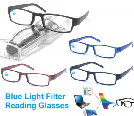 Blue Light Filter Reading Glasses Reading Glasses with Case in Display Box Package R9188/89-CD36