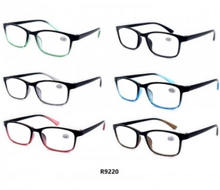 Fashion Plastic Reading Glasses 4 Style Asstd R9220-23