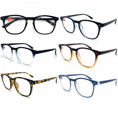 Fashion Unisex Plastic Reading Glasses 4 Style Asstd R9254-57