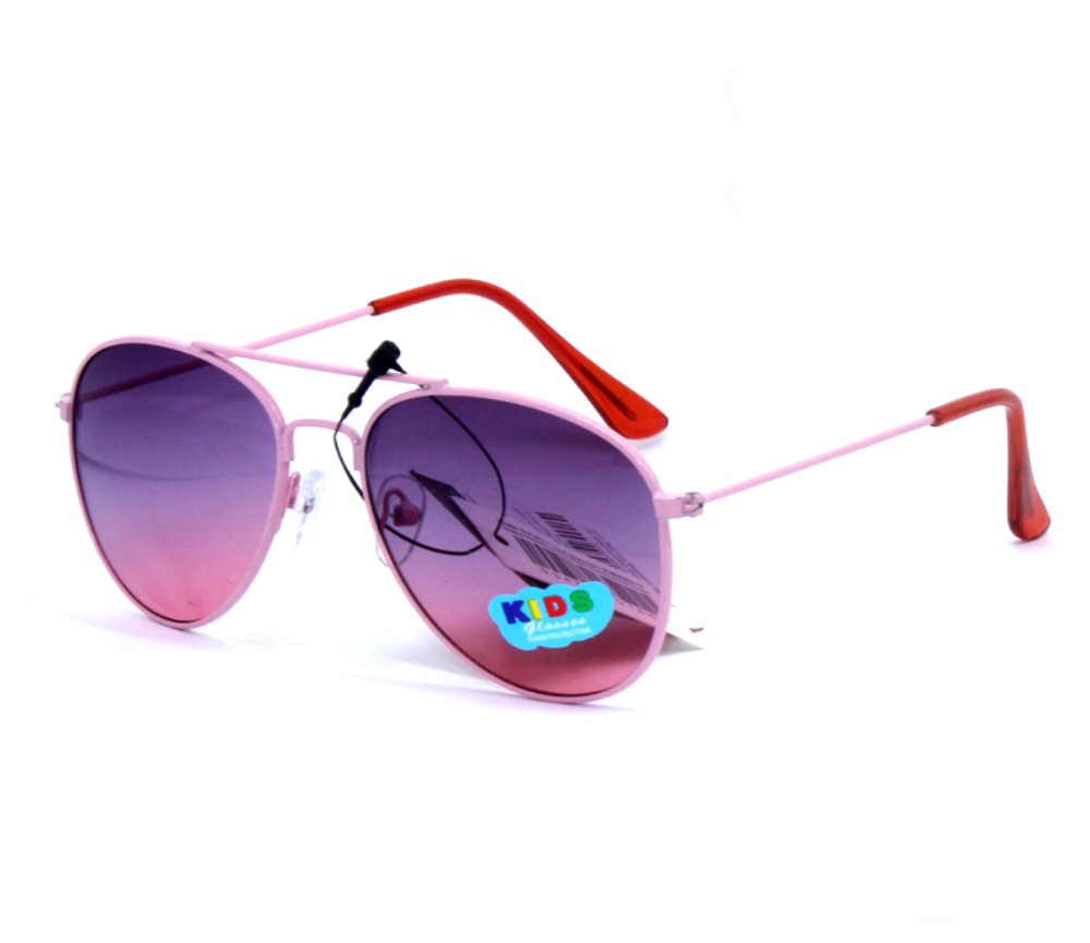 Kids Colour Lens Aviator Metal Sunglasses KM8062-2
